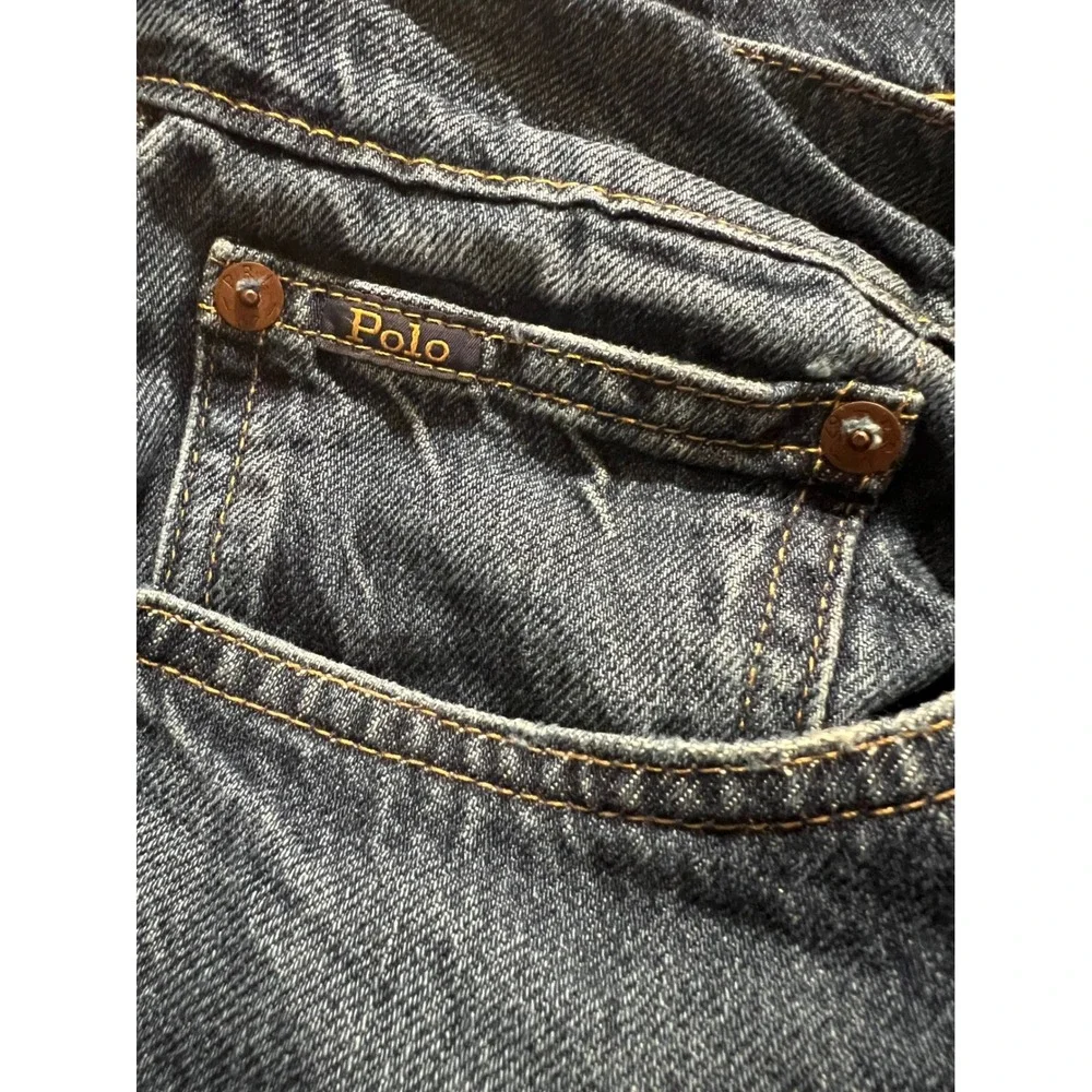 Polo Ralph Lauren Classic Fit Mens Blue Denim Button Fly Jeans 33x30